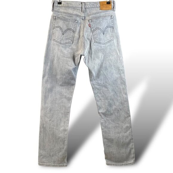 Levi's Wedgie Fit Straight Jeans Womes Sz 28 Smoky Skies High-Rise Big 'E' Denim - Picture 9 of 14